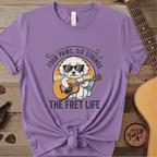 Printify T-Shirt Violet / S Four Paws, Six Strings: The Dog House Blues Tee