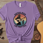 Printify T-Shirt Violet / S Guitar Mom: The Fret Life Acoustic Silhouette Tee