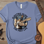 Printify T-Shirt Washed Denim / S Electric Slide: The Soulful Glide Tee