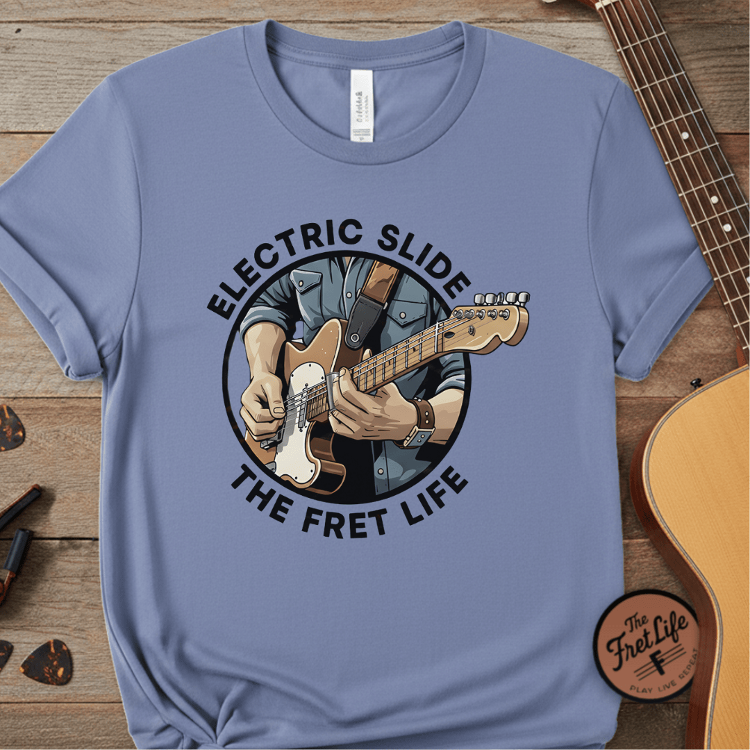 Printify T-Shirt Washed Denim / S Electric Slide: The Soulful Glide Tee