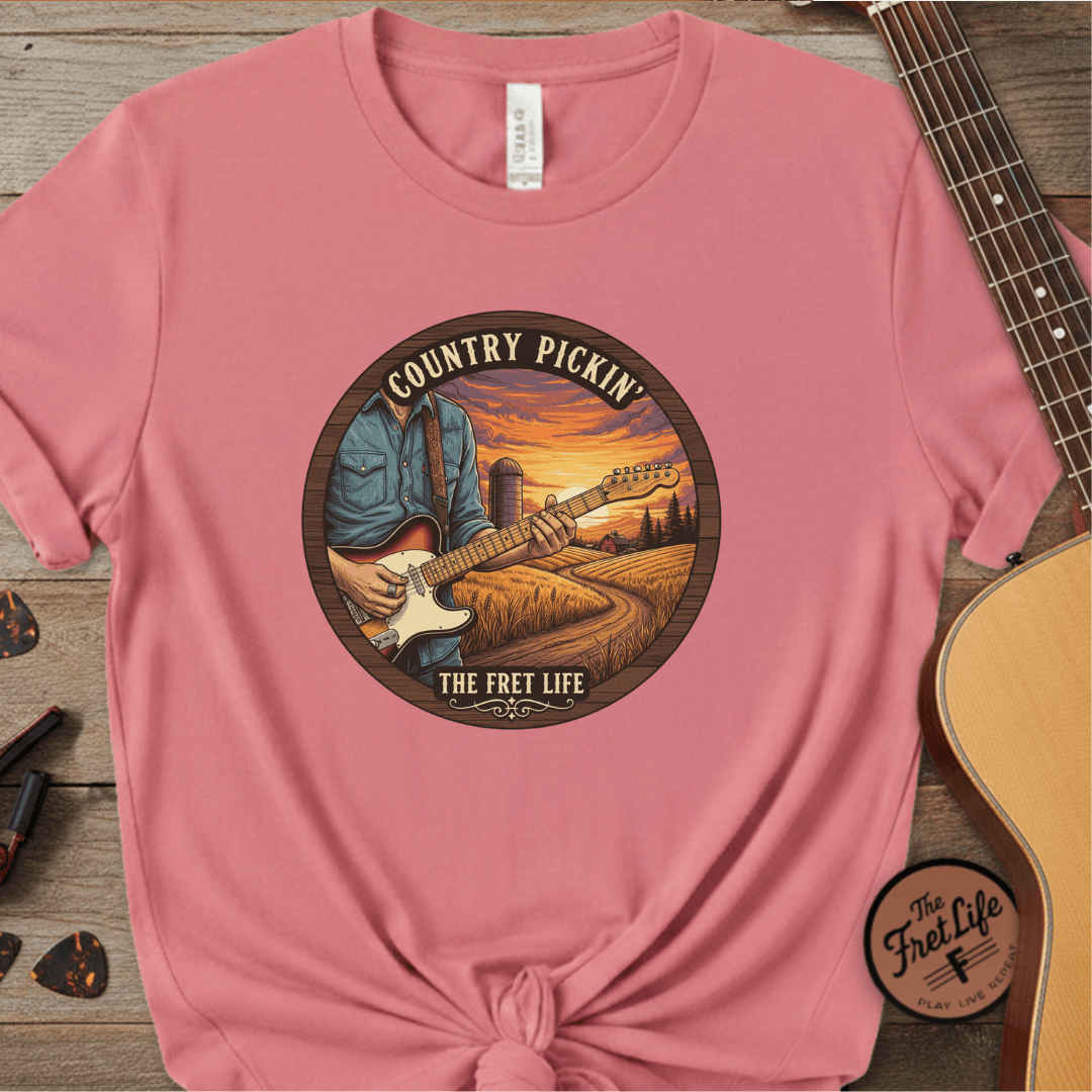 Printify T-Shirt Watermelon / S Country Pickin' Guitar T-Shirt