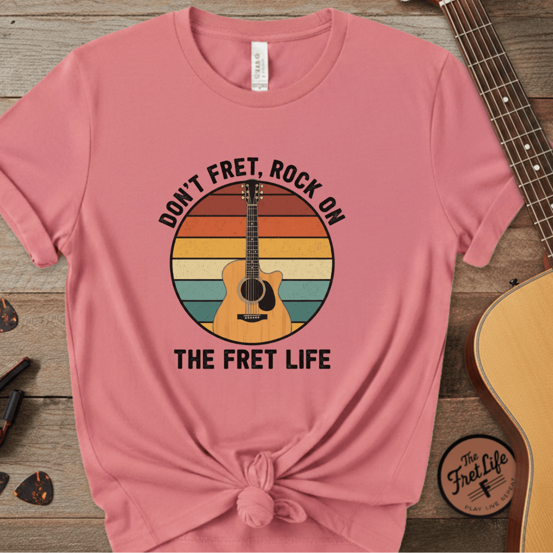 Printify T-Shirt Watermelon / S Don't Fret, Rock On : Guitar T-Shirt