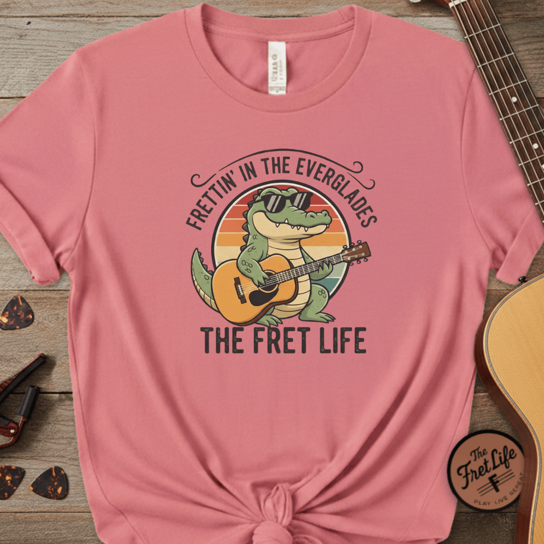 Printify T-Shirt Watermelon / S Frettin' in the Everglades: The Gator Guitarist Tee