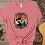 Printify T-Shirt Watermelon / S Guitar Mom: The Fret Life Acoustic Silhouette Tee