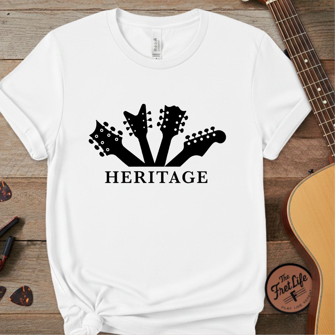 Printify T-Shirt White / L Fret Life Heritage: Vintage Headstock Aesthetic T-Shirt