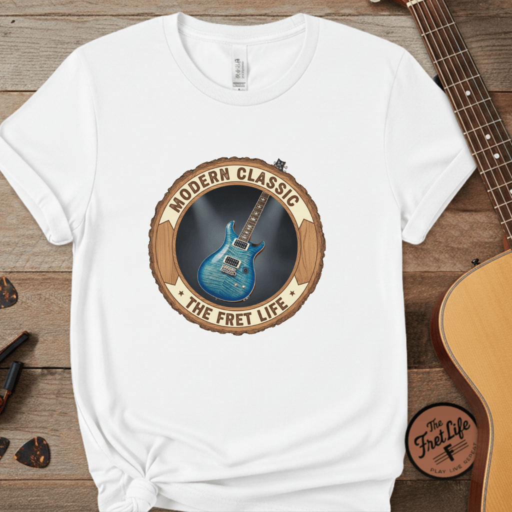 Printify T-Shirt White / L Modern Classic Tee | PRS Custom 24 Electric Guitar Fan Shirt