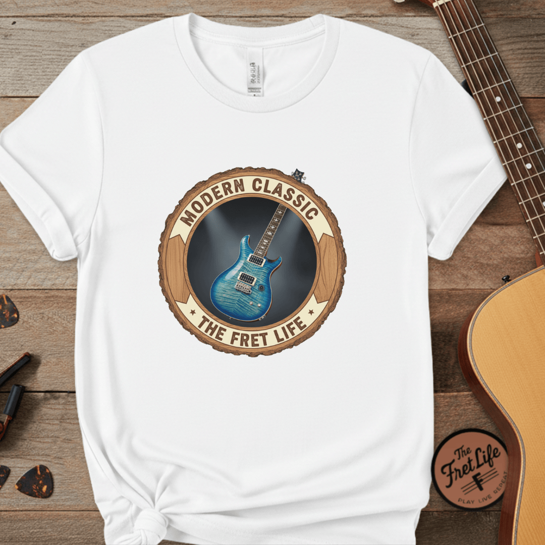 Printify T-Shirt White / L Modern Classic Tee | PRS Custom 24 Electric Guitar Fan Shirt