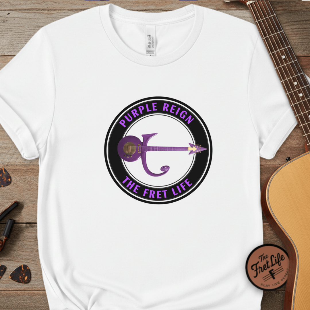 Printify T-Shirt White / L Purple Reign T-Shirt | Guitarist Legend Fan Tee