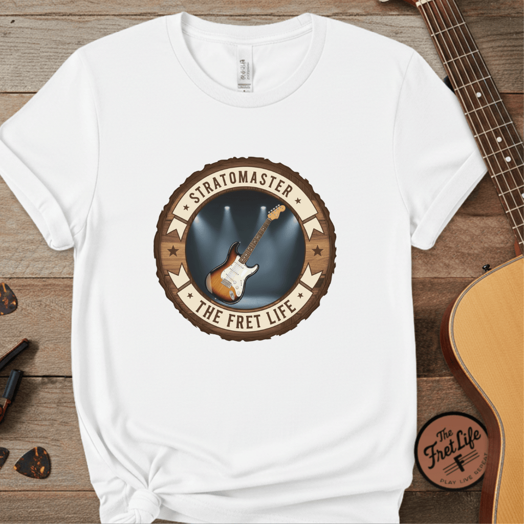 Printify T-Shirt White / L Stratomaster Tee | Fender Stratocaster Electric Guitar Fan Shirt