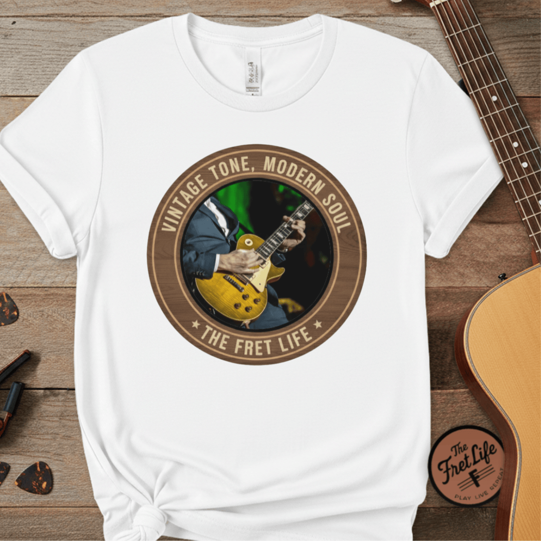Printify T-Shirt White / L Vintage Tone Modern Soul T-Shirt | JB Blues Guitar Tee