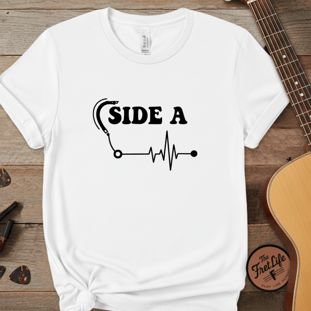Printify T-Shirt White / M Side A Vinyl Pulse Graphic Tee