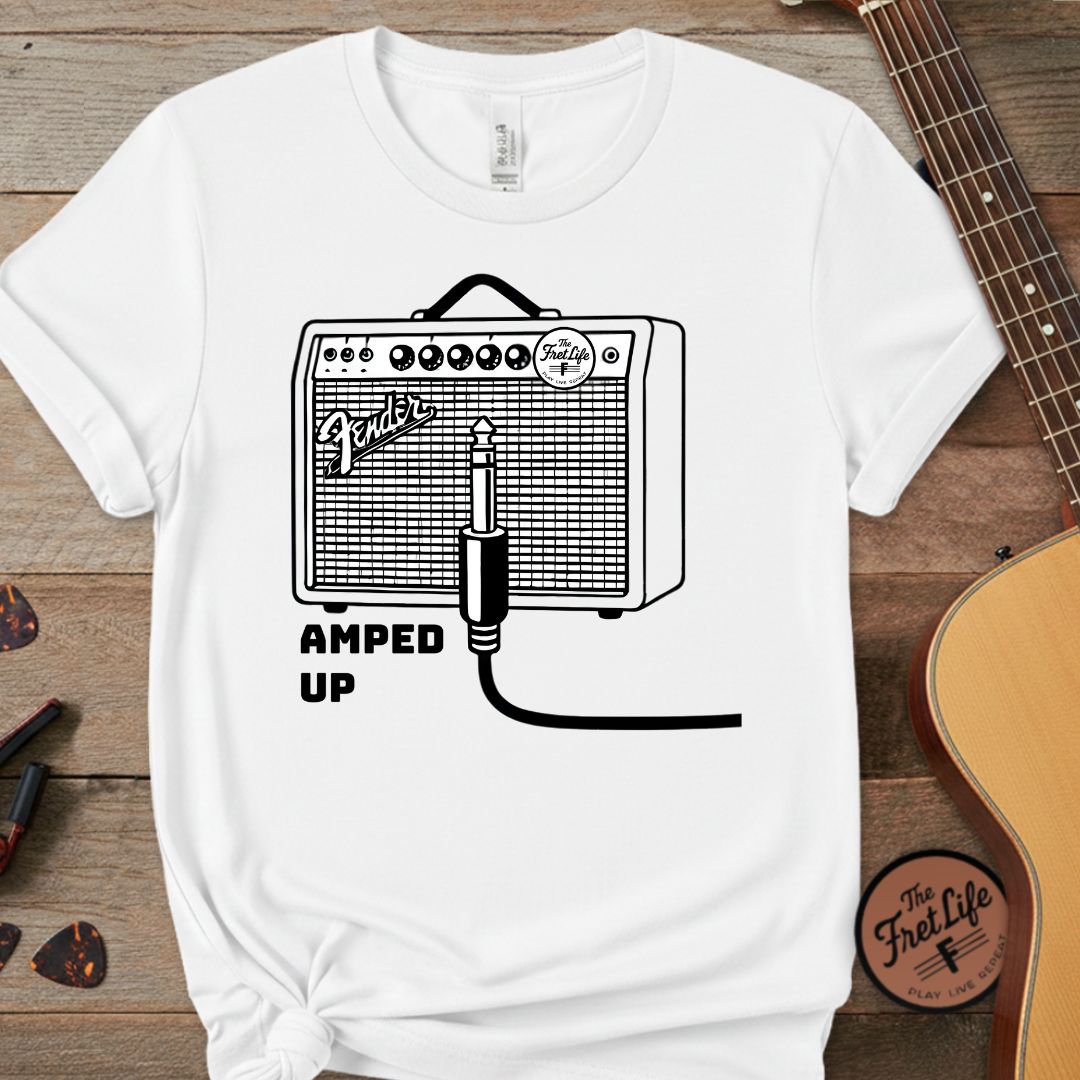 Printify T-Shirt White / S Amped Up T-Shirt