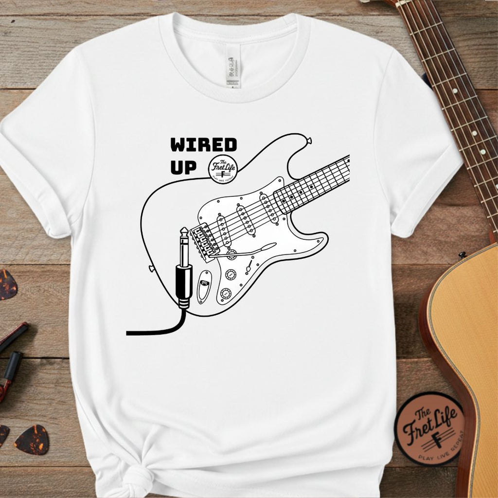 Printify T-Shirt White / S Wired Up T-Shirt