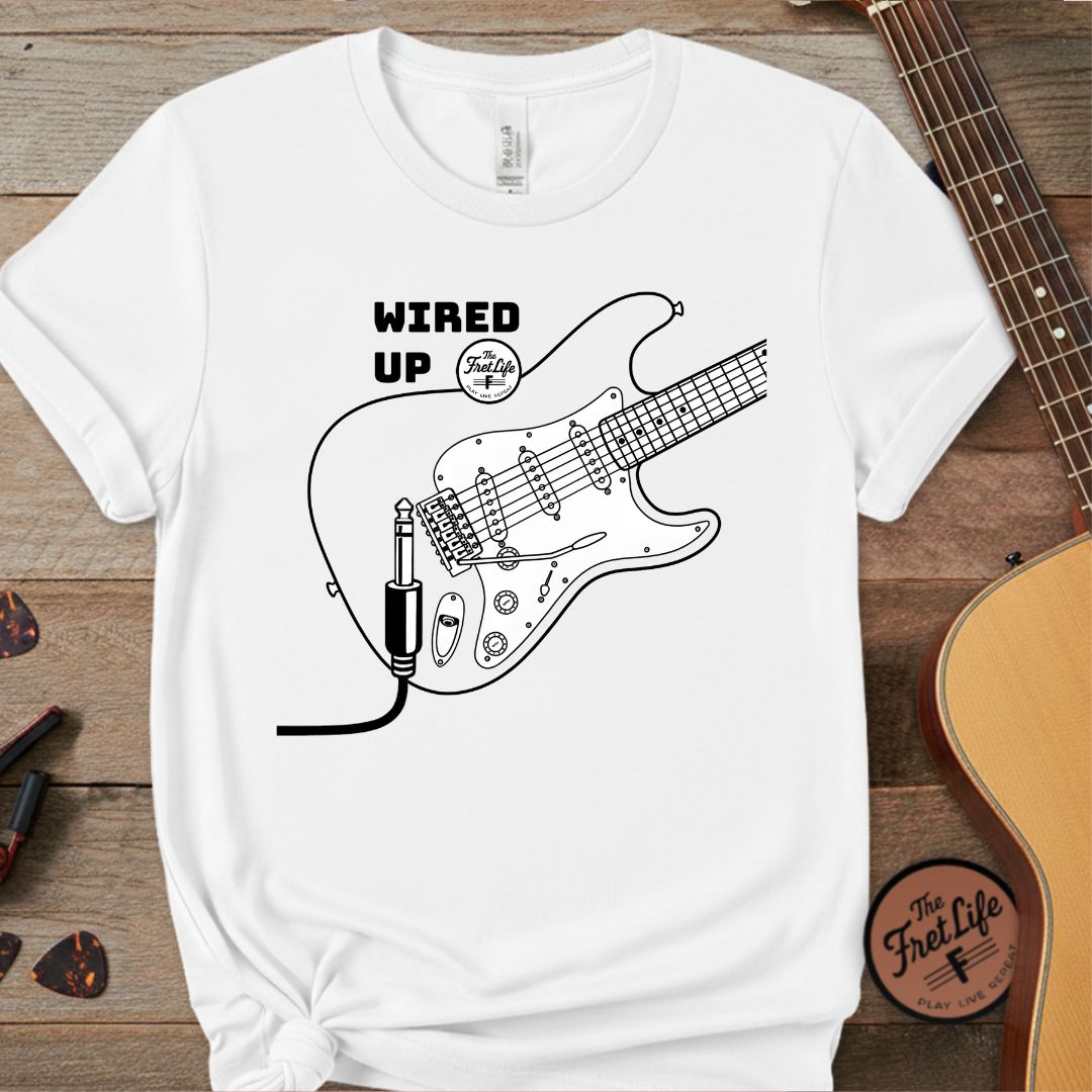 Printify T-Shirt White / S Wired Up T-Shirt