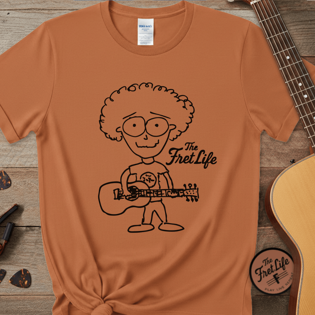 Printify T-Shirt Yam / S "Acoustic Eyeball Rocker" Tee: Unplugged & Unhinged Guitarist Graphic
