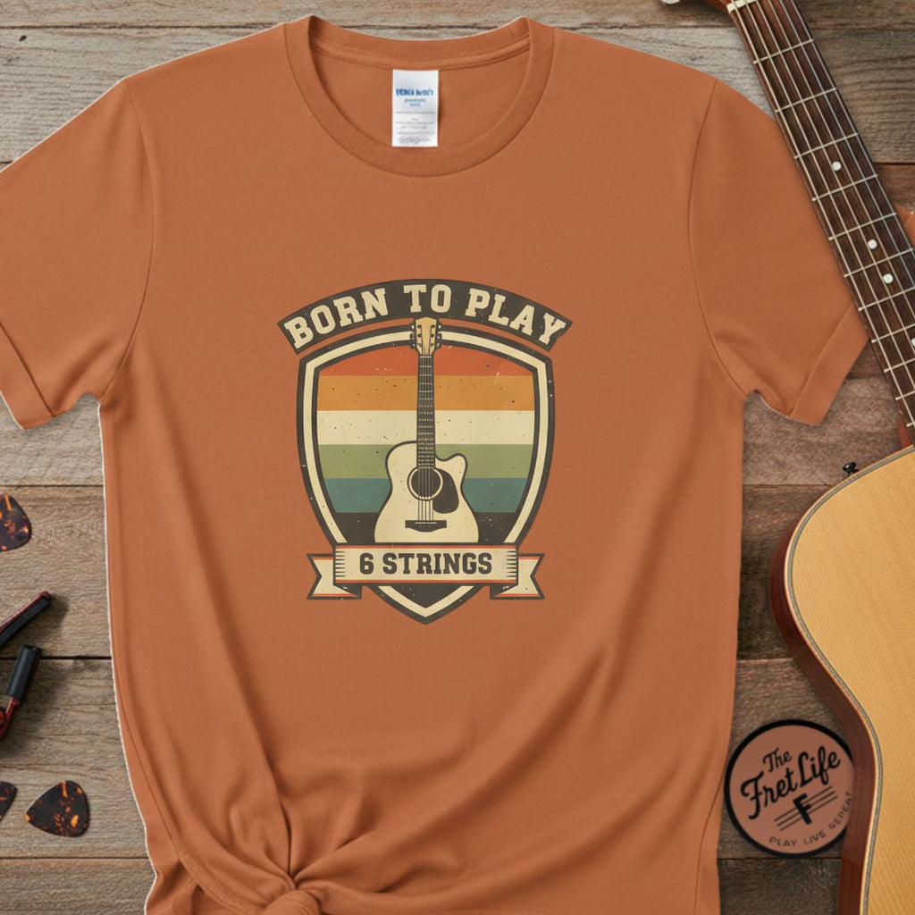Printify T-Shirt Yam / S Born to Play 6 Strings | Premium T-Shirt