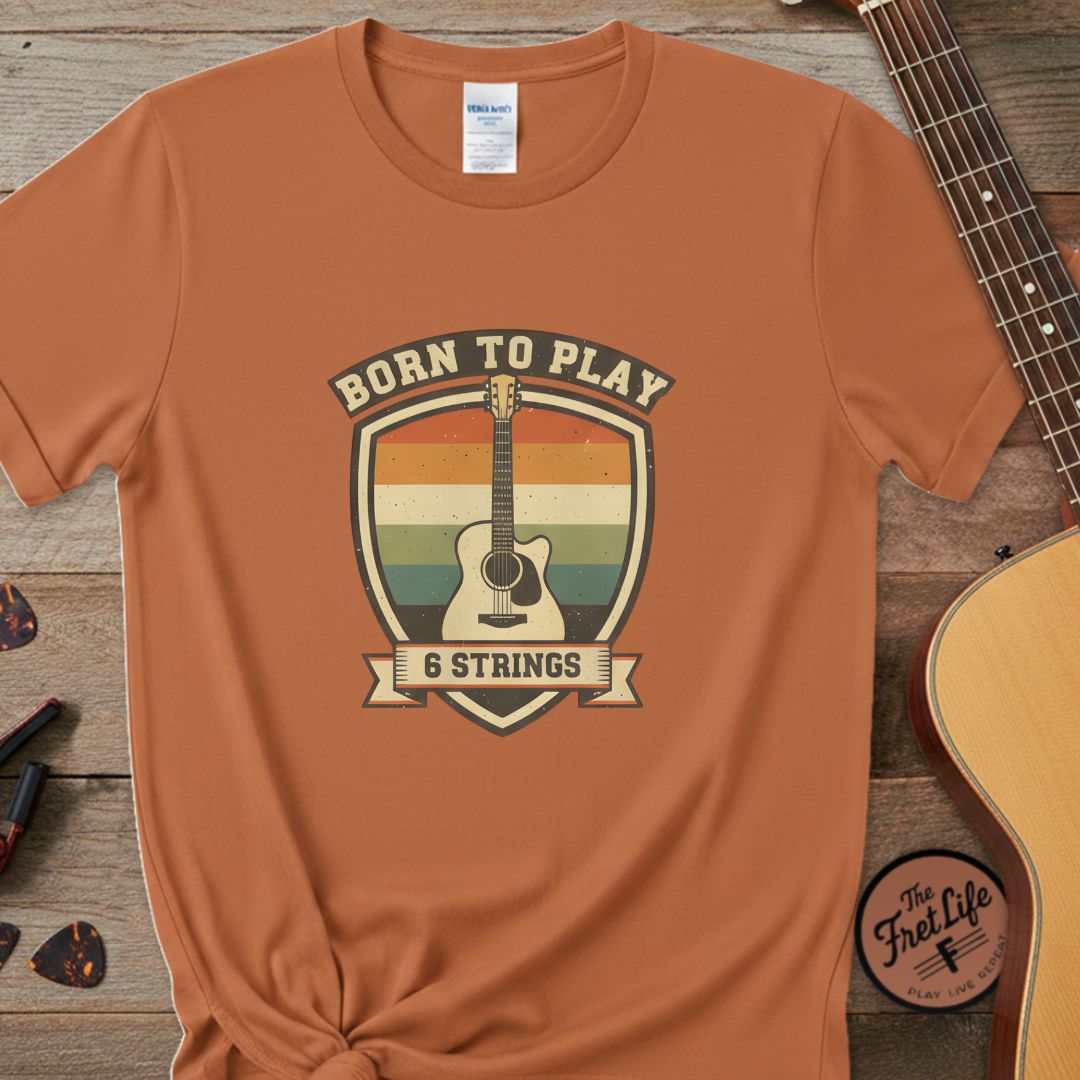 Printify T-Shirt Yam / S Born to Play 6 Strings | Premium T-Shirt
