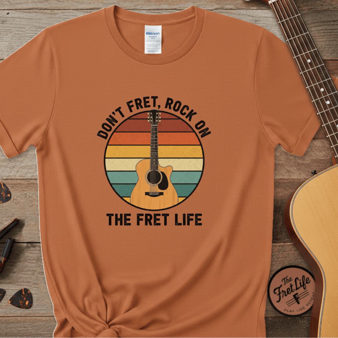 Printify T-Shirt Yam / S Don't Fret, Rock On : Guitar T-Shirt