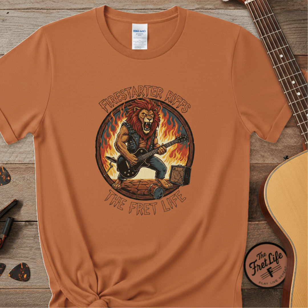 Printify T-Shirt Yam / S Firestarter Riffs: The Lion Rocker T-Shirt
