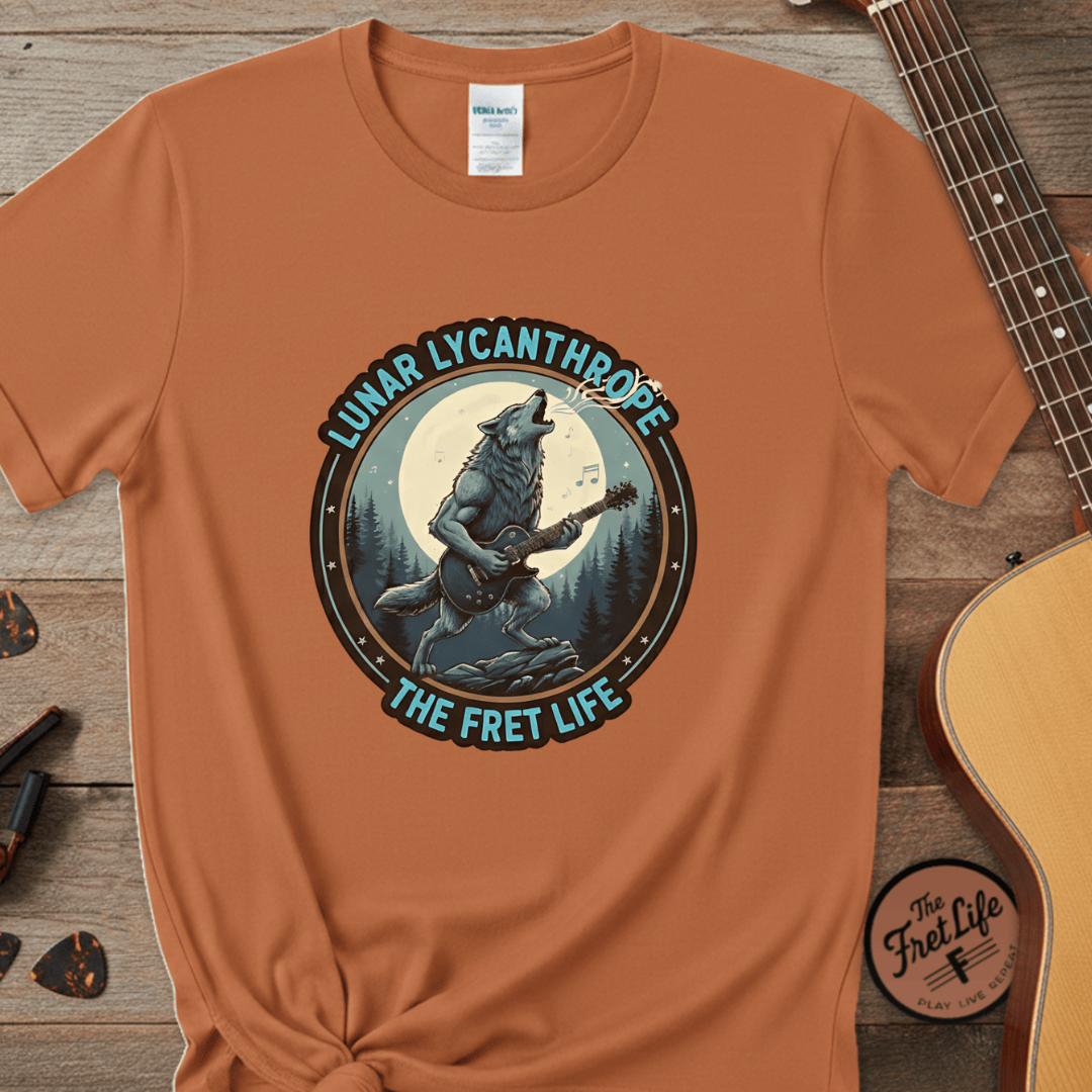 Printify T-Shirt Yam / S Lunar Lycanthrope: Full Moon Fret Life Tee