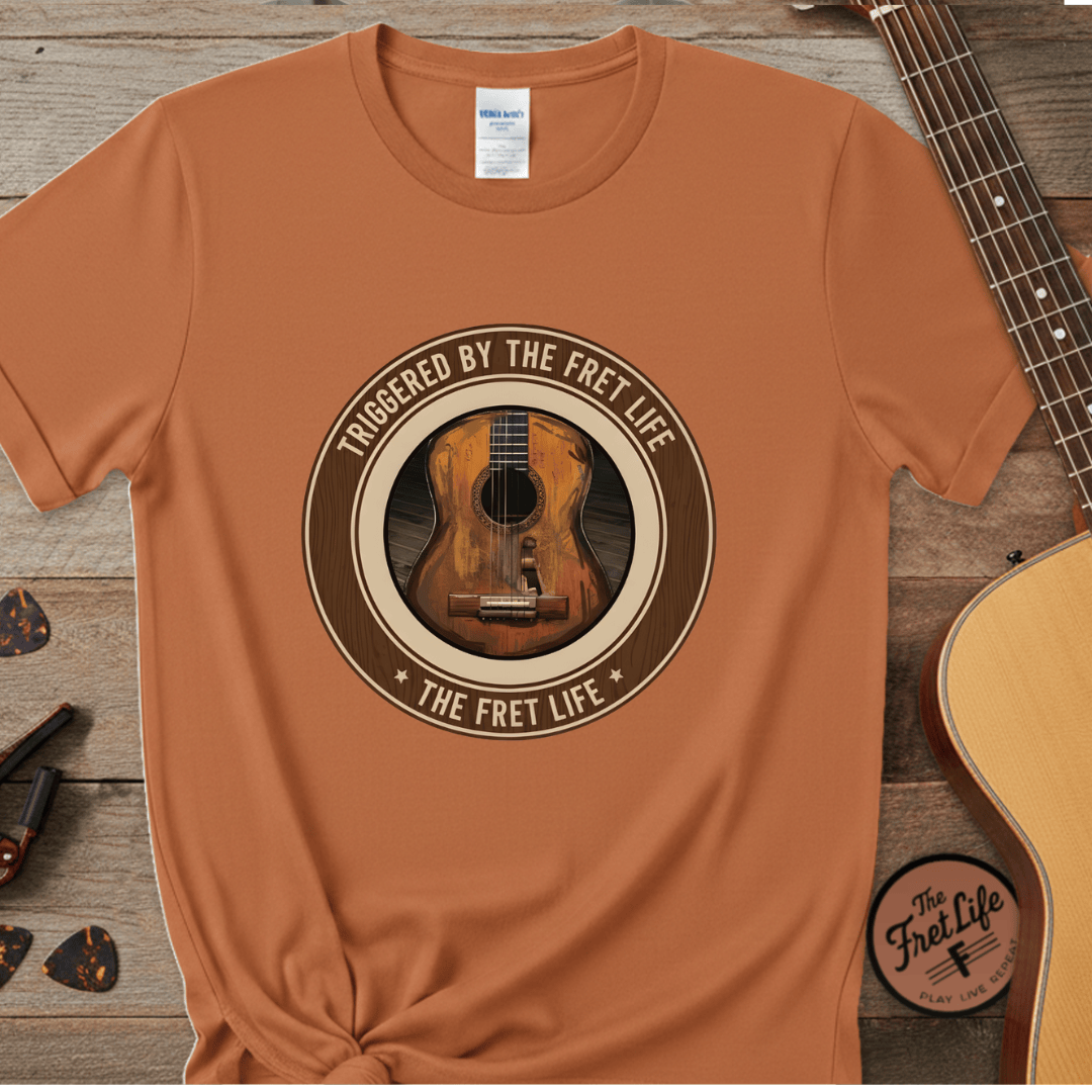 Printify T-Shirt Yam / S Triggered By The Fret Life T-Shirt | Willie Apparel